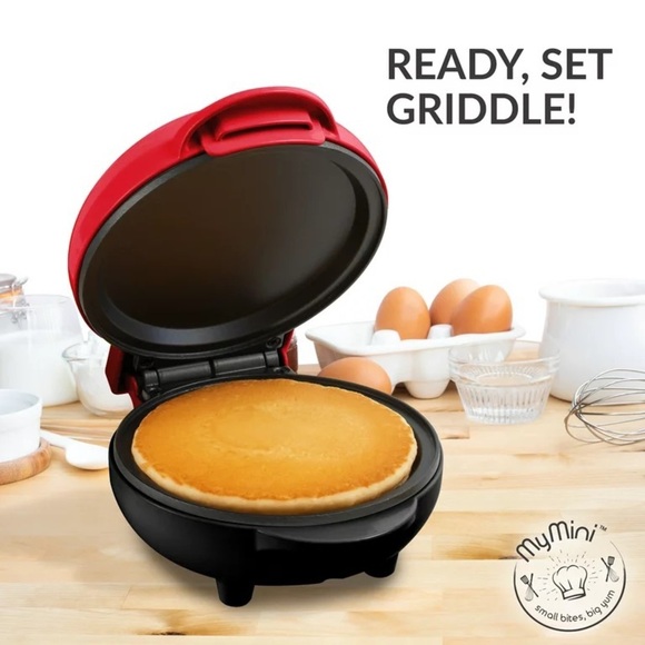 MyMini Deluxe Griddle, Red - Picture 2 of 8